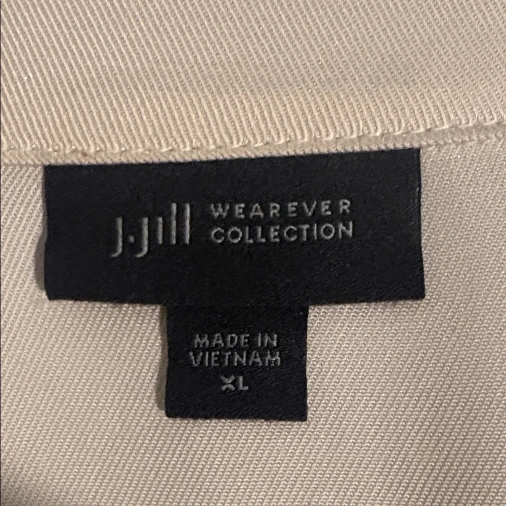 J Jill Wearever jacket, dress oatmeal with Tie Belt - Picture 6 of 8